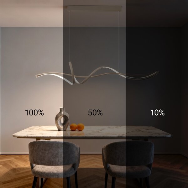 Brilagi - stmievateľný LED závesný luster na lanku SIGNATURE LED/55W/230V 120x23 cm béžový + diaľkový ovládač