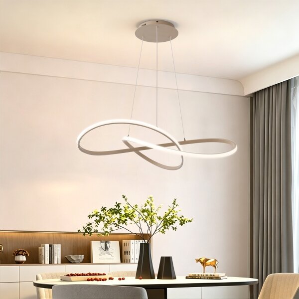 Brilagi - LED stmievateľný závesný luster INFINITY LED/80W/230V 80x80 cm béžový + diaľkové ovládanie