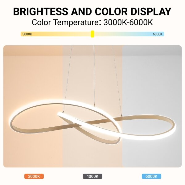 Brilagi - LED stmievateľný závesný luster INFINITY LED/80W/230V 80x80 cm béžový + diaľkové ovládanie