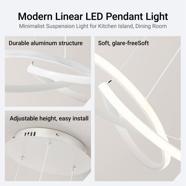Brilagi - stmievateľný LED luster na lanku INFINITY LED/55W/230V 50x50 cm biely + DO