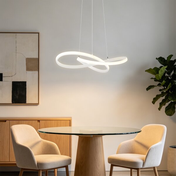 Brilagi - stmievateľný LED luster na lanku INFINITY LED/55W/230V 50x50 cm biely + DO