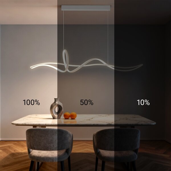 Brilagi - stmievateľný LED luster na lanku SIGNATURE LED/55W/230V 120x23 cm biela + DO