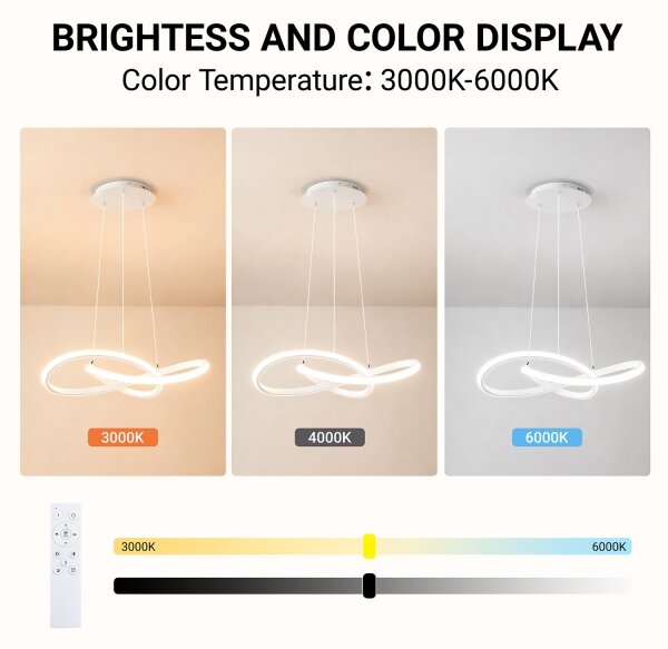 Brilagi - stmievateľný LED luster na lanku INFINITY LED/55W/230V 50x50 cm biely + DO