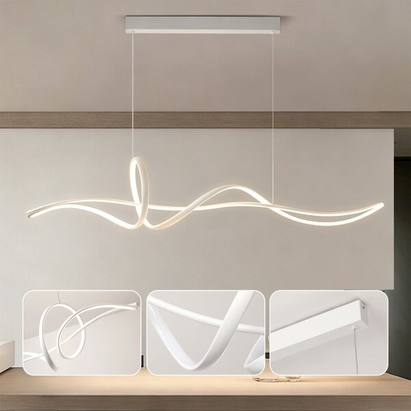 Brilagi - stmievateľný LED luster na lanku SIGNATURE LED/55W/230V 120x23 cm biela + DO