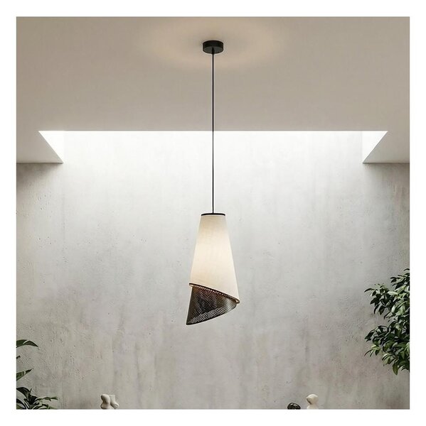 Luster na lanku MODA 1xE27/15W/230V sivá/čierna