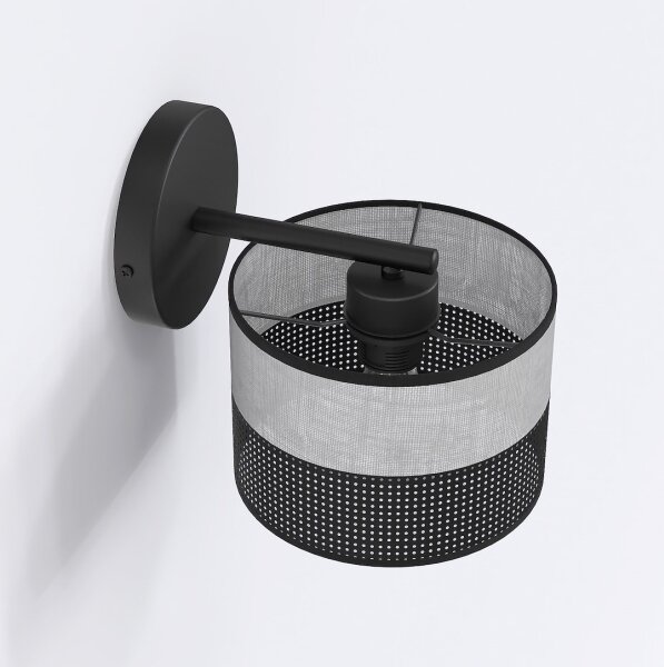 Nástenná lampa KARBON 1xE27/15W/230V čierna/šedá