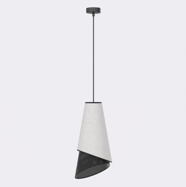 Luster na lanku MODA 1xE27/15W/230V sivá/čierna