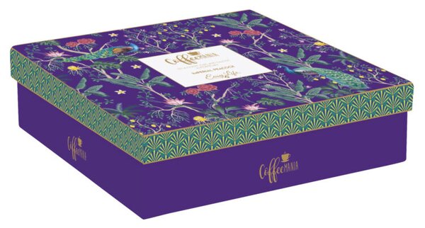FEDORA Home Set pre 6 osôb - porcelánový hrnček espresso s tanierikom, 100ml, Coffee Mania Imperial Peacock
