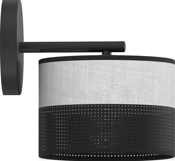 Nástenná lampa KARBON 1xE27/15W/230V čierna/šedá