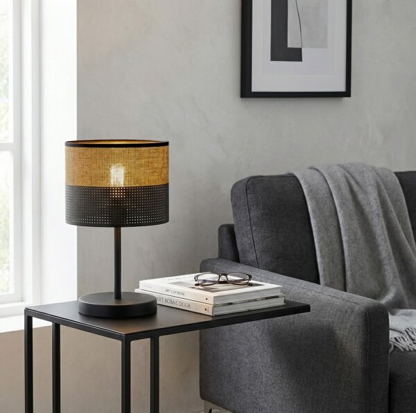 Stolná lampa KARBON 1xE27/15W/230V čierna/hnedá