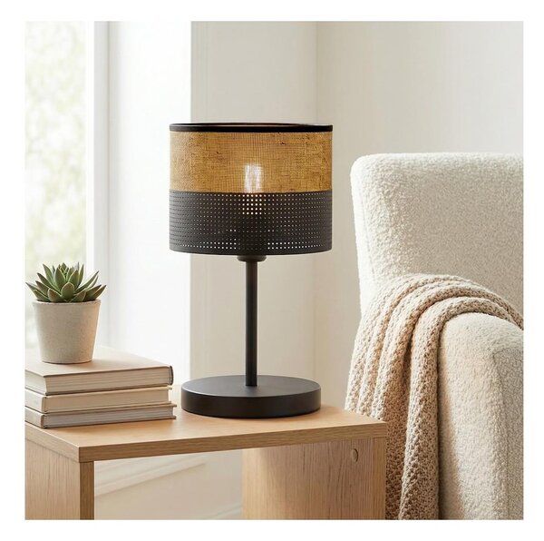 Stolná lampa KARBON 1xE27/15W/230V čierna/hnedá