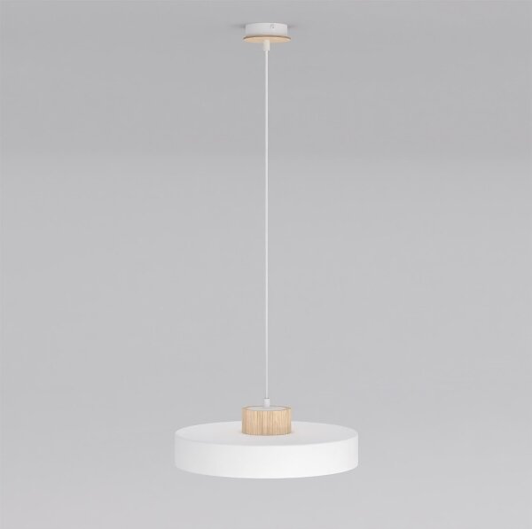Závesný luster na lanku KIVI 1xE27/15W/230V biely