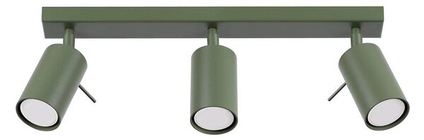Sollux SL.1502 - Bodové svietidlo RING 3xGU10/10W/230V zelená