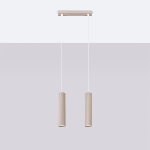 Brilagi - LED luster na lanku CRESTO 2xGU10/10W/230V taupe