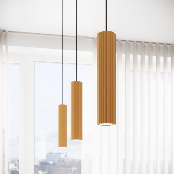 Sollux SL.1556 - Luster na lanku KARBON 3xGU10/10W/230V zlatá