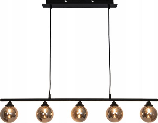 Luster na lanku IMAGINE 5xG9/40W/230V čierna/dymová