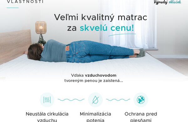 Penový matrac DELUXE 140 x 200 cm Ochrana matraca: BEZ chrániče matraca