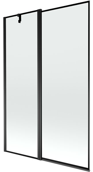 Mexen Flip vaňová zástena jednokrídlová 120 x 150 cm, Čierny vzor, Čierna - 894-120-101-70-70