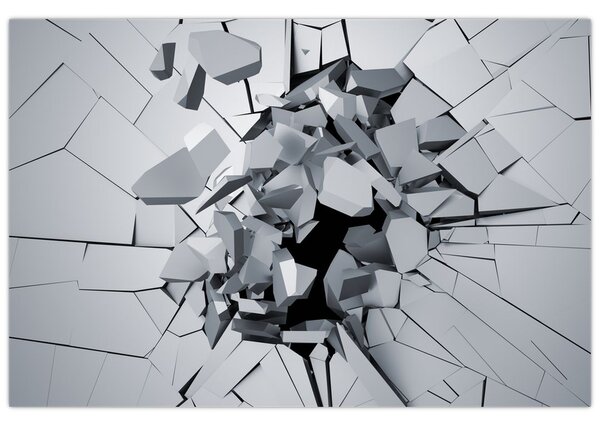 Obraz abstrakcie 3D (90x60 cm)