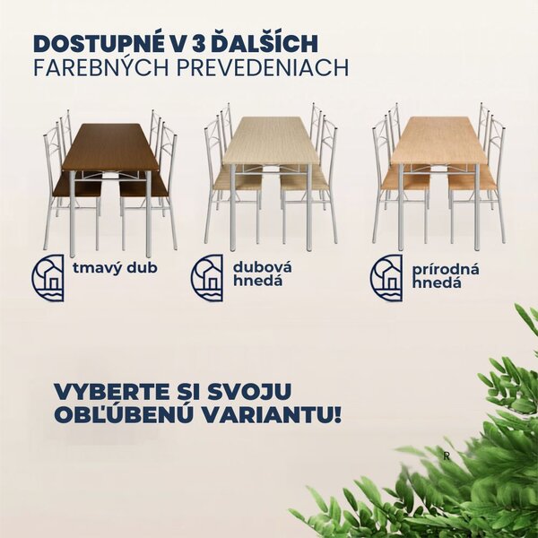Jedálenská súprava PAUL, 5-dielna, zamatovo biela Jurhan
