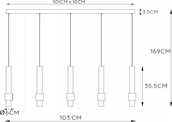 Lucide 24402/30/96 -LED Stmievateľný luster na lanku MARGARY 5xLED/4,2W/230V mosadz