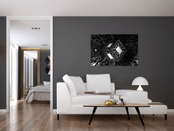 Obraz abstraktné kocky (90x60 cm)