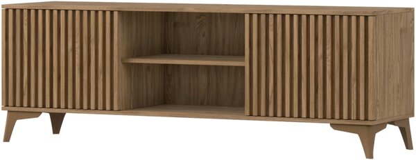 TV stolík s policou a skrinkami ENTSIAN 150x40cm, dub artisan
