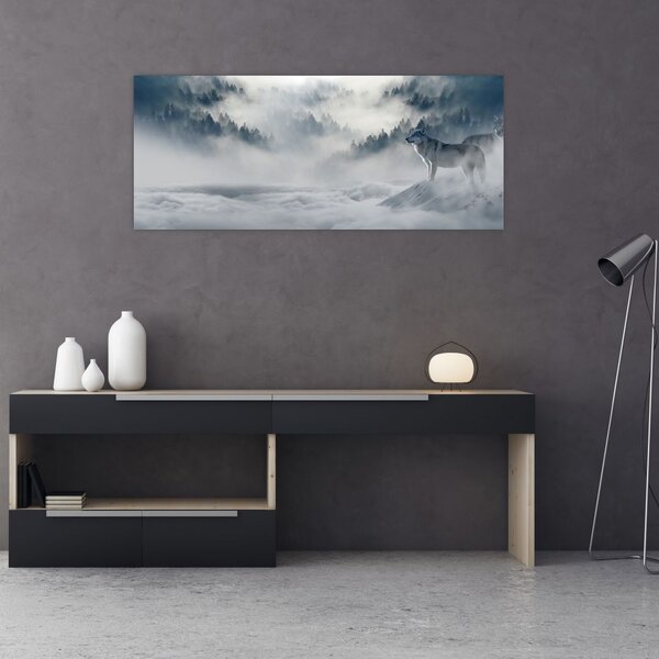 Obraz vlkov (120x50 cm)