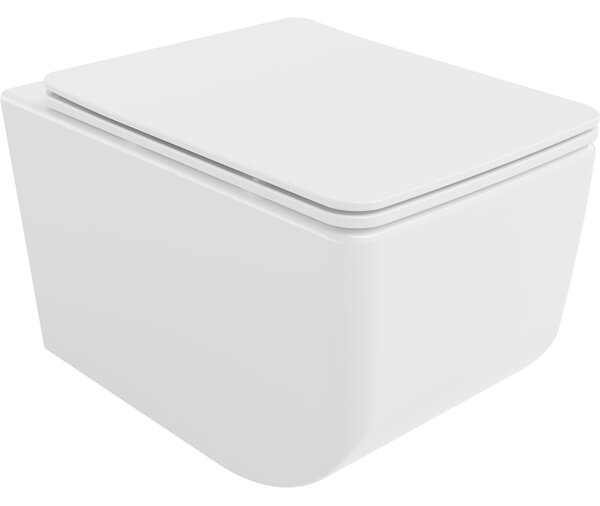 Mexen Vera, závesné WC Rimless 51 x 36 cm s pomaly padajúcim sedátkom z duroplastu, biela, 30164000