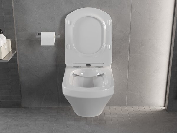 Mexen Vito, závesné WC Rimless 54,5 x 37 cm s pomaly padajúcim sedátkom z duroplastu, biela, 30174000