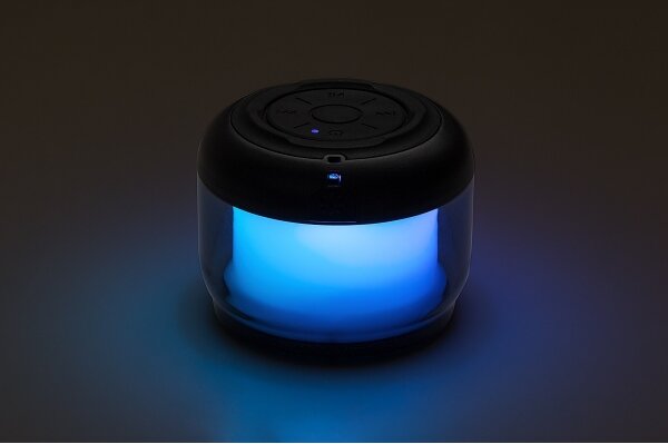 Rabalux 76110 - RGB stolná lampa s reproduktorom RADELIA RGB/3W/3,7V 500mAh
