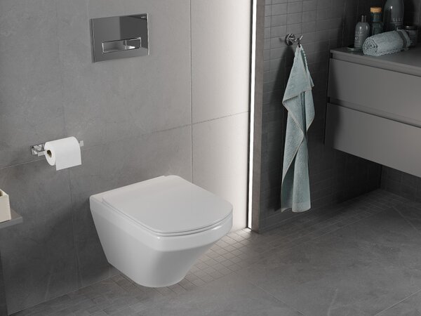 Mexen Vito, závesné WC Rimless 54,5 x 37 cm s pomaly padajúcim sedátkom z duroplastu, biela, 30174000