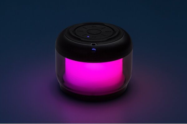 Rabalux 76110 - RGB stolná lampa s reproduktorom RADELIA RGB/3W/3,7V 500mAh