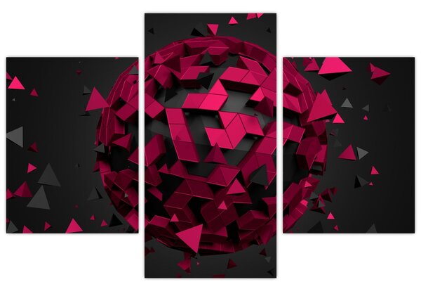 Obraz 3D abstrakcie (90x60 cm)