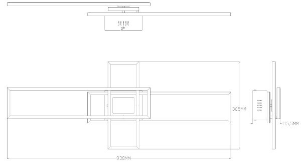 Zuma Line MS243-BK - LED Stm. svietidlo LUMENZ LED/55W/230V 3000-6000K čierna + DO
