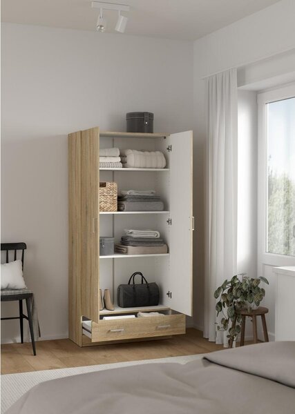 Šatníková skriňa Sid 80 x 36 x 170 cm, dub sonoma