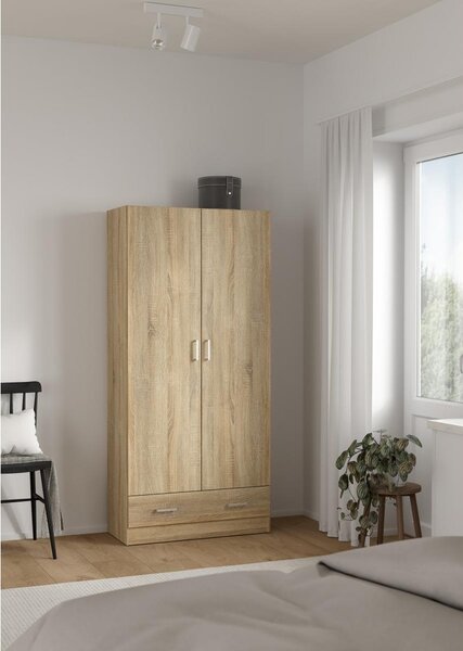 Šatníková skriňa Sid 80 x 36 x 170 cm, dub sonoma