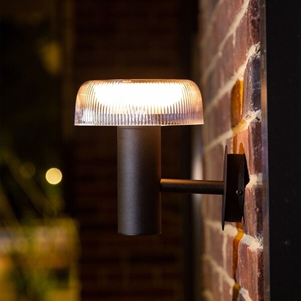 Zuma Line WT33111 - LED Solárna nástenná lampa BLUET LED/2,5W/2000mAh IP44 čierna