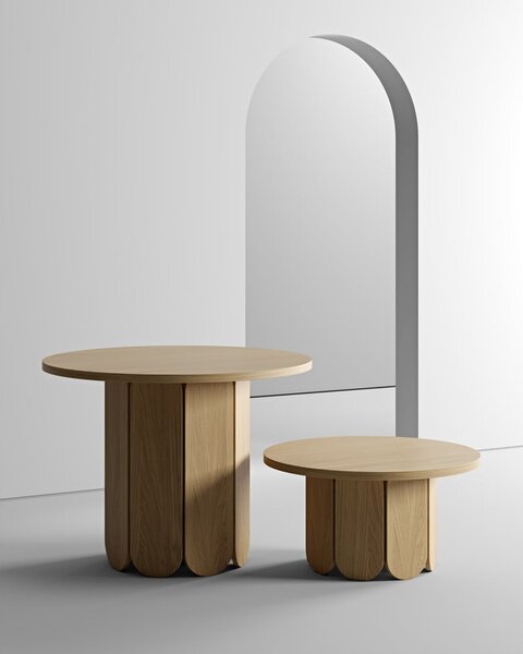 Jedálenský stôl v dubovom dekore Woodman Soft, ø 98 cm