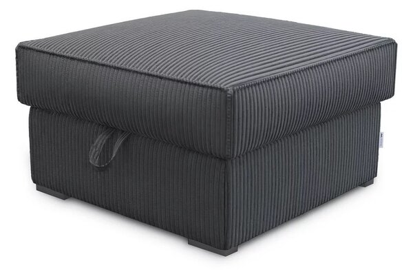Tmavosivý taburet SMART COSARO s úložným priestorom 65x65 cm