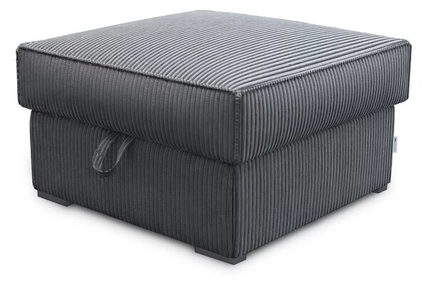 Sivý taburet SMART COSARO s úložným priestorom 65x65 cm