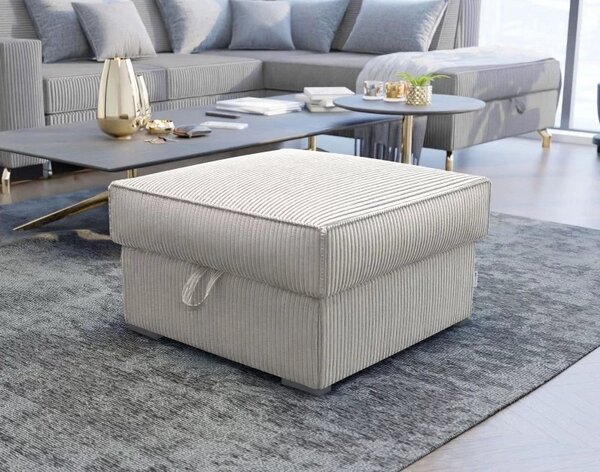 Svetlobéžový taburet SMART COSARO s úložným priestorom 65x65 cm