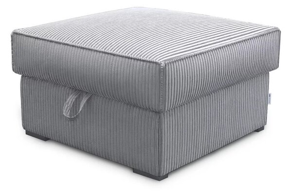 Taburet SMART COSARO XL s úložným priestorom 71x71 cm, svetlosivý