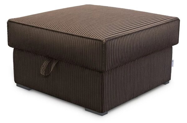 Tmavohnedý taburet SMART COSARO s úložným priestorom 65x65 cm