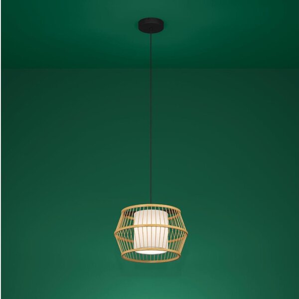 Eglo 390233 - Luster na lanku MONTERROSO 1xE27/40W/230V bambus