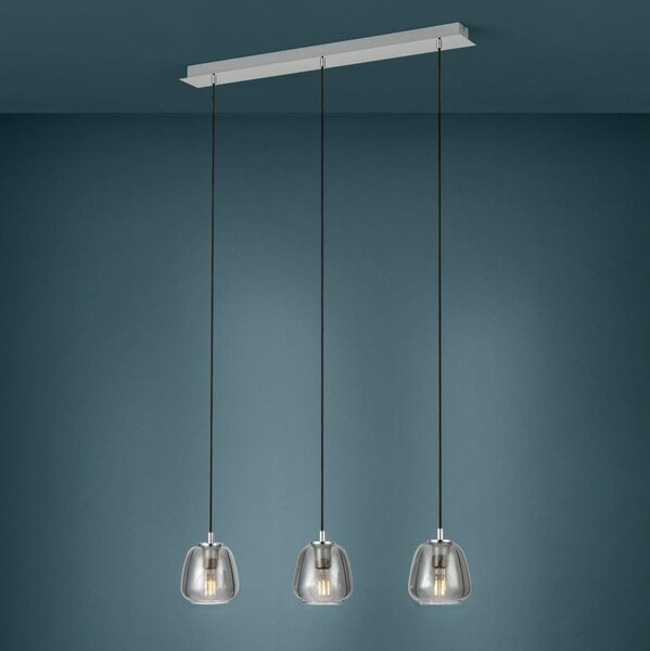 Eglo 39667 - Luster na lanku ALBARINO 3xE27/40W/230V dymová