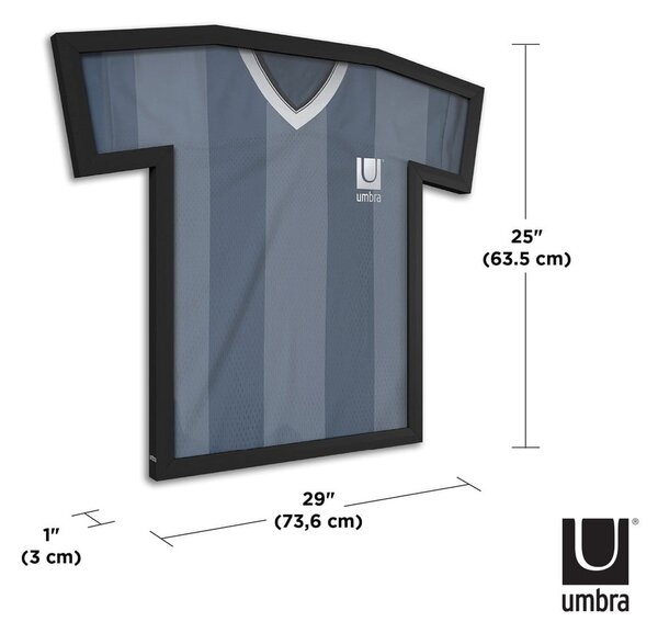 Čierny plastový rámček na stenu 62x72 cm T-Frame – Umbra