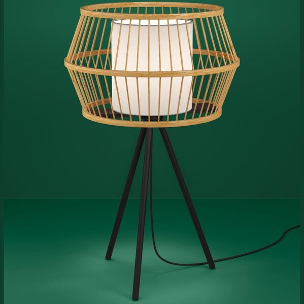 Eglo 390235 - Stolná lampa MONTERROSO 1xE27/40W/230V bambus
