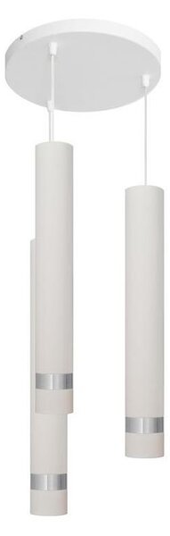 Helam LED Luster na lanku TUBA 3xGU10/6,5W/230V biela/lesklý chróm HE1305 + záruka 3 roky zadarmo