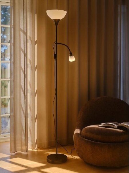 Nordlux - Stojacia lampa LAURIA 1xE27/40W/230V + 1xE14/15W